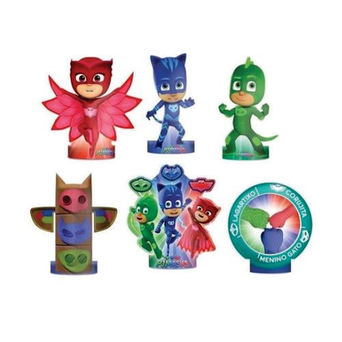 Decoração De Mesa Pjmasks C/ 6 Un Regina