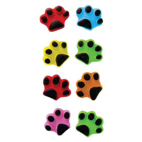 Biscuit Comestivel Pata De Cachorro Colorida C/ 8 Un (295) Jady