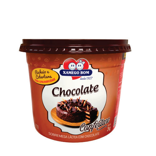 Recheio Lacteo Chocolate Pote 2 Kg Xamego Bom
