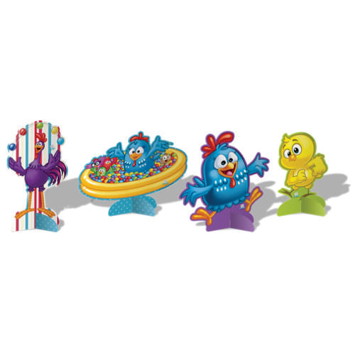 Decoração De Mesa Galinha Pintadinha Diversão C/ 8 Un Festcolor