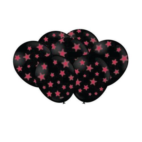 Balão Preto Impresso Neon Rosa C/ 25 Un Festcolor