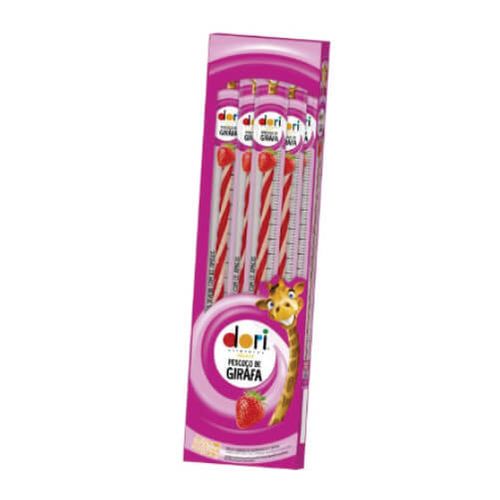 Bala Pescoço De Girafa Morango Cx 30x30 Gr Dori