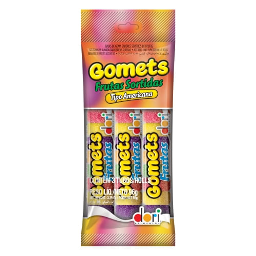 Gomets Goma Tubo Frutas C/ 3x32 Gr Dori