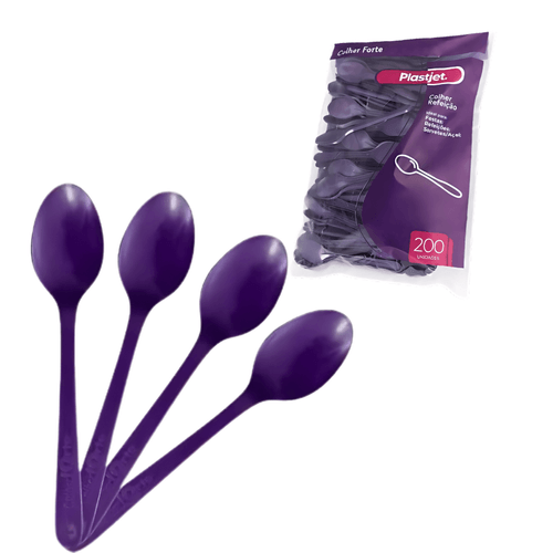 Colher Longa 16 Cm Premium Açai C/ 200 Un Plastjet