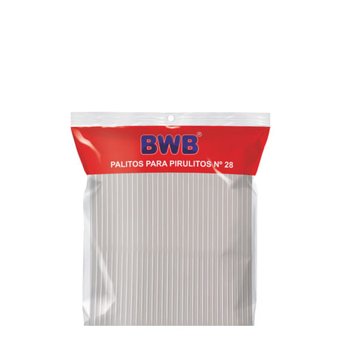 Palito Pirulito Plastico Grande Cristal C/ 50 Un Bwb