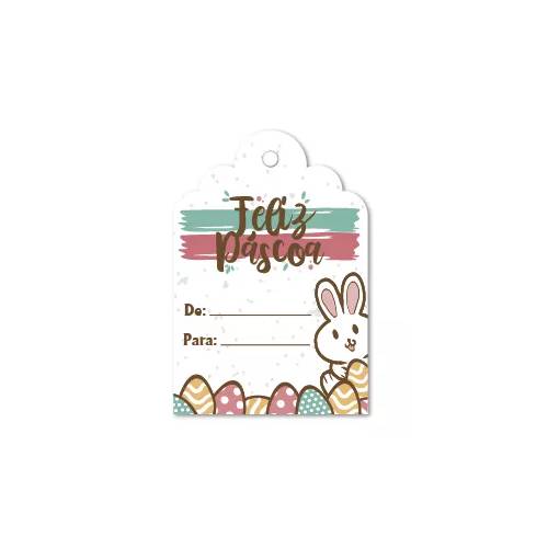 Tag Feliz Pascoa Bra/Rosa C/ 8 Un. (Tg100-122) Kid-Art