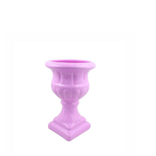 Vaso Grego Pequeno Lilas Ceramica A19 X L13 Cm (5968) Elaine