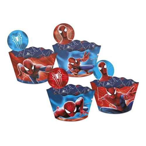 Cupcake Wrapper C/ Enfeite Amazing Spider Man C/12 Regina