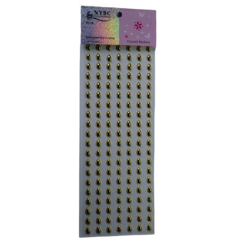 Cartela Adesivo 6 Mm Gotas Ouro (97668) Nybc