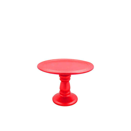 Boleira Disco Pequena Vermelho Ceramica A13,5 X 23,5 Cm (9093) Elaine