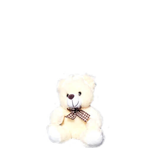 Pelucia Urso Laço Branco 20 Cm (Fc2609) Fizzy