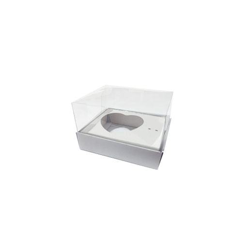 Caixa Gourmet Coração P Branca C/ 10 Un Crystal For