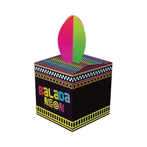Caixa Lembrancinha Neon C/ 8 Un Junco