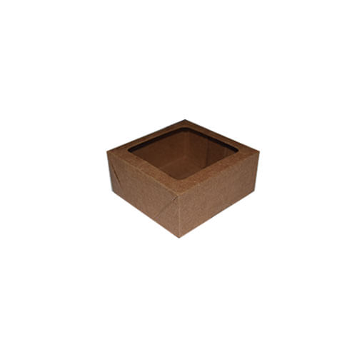 Caixa Quadrada 8x8 Kraft Visor Pct C/ 10 Un Crystal For