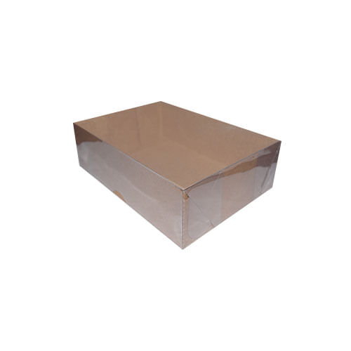 Caixa Retangular 14x20x6 Kraft Tampa Transparente Pct C/ 10 Un Crystal For