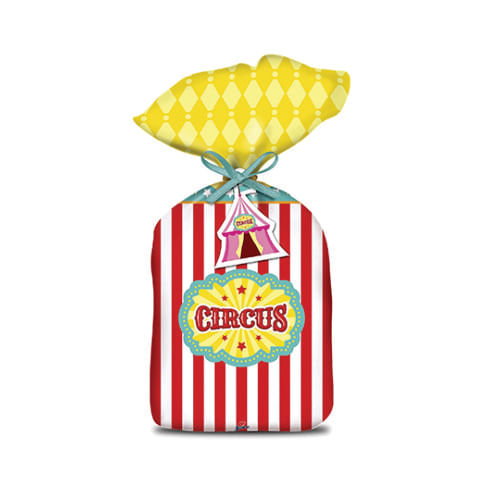Sacola Plast. Circo Menina C/ 8 Un Junco