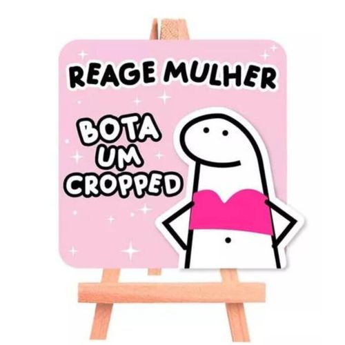 Mini Cavalete Flork Reage Mulher Grintoy