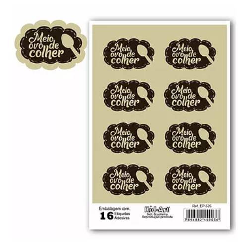 Etiqueta Nuvem Meio Ovo De Colher C/ 16 Un (Ep-500-526) Kid-Art