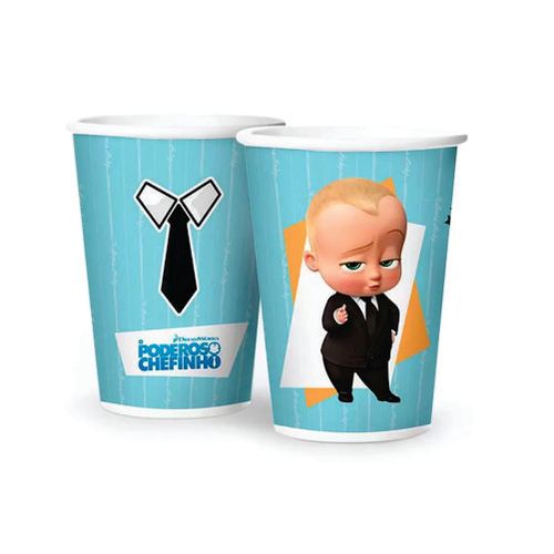 Copo Descartavél Papel 180 Ml O Poderoso Chefinho C/ 12 Un Regina