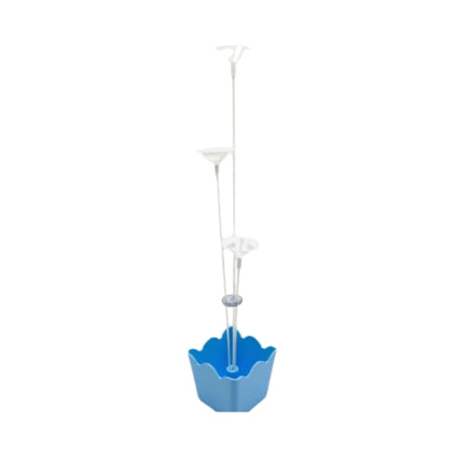 Cachepo C/ Pega Balão 3 Hastes 35 Cm Azul Claro (Pb127) Jcl