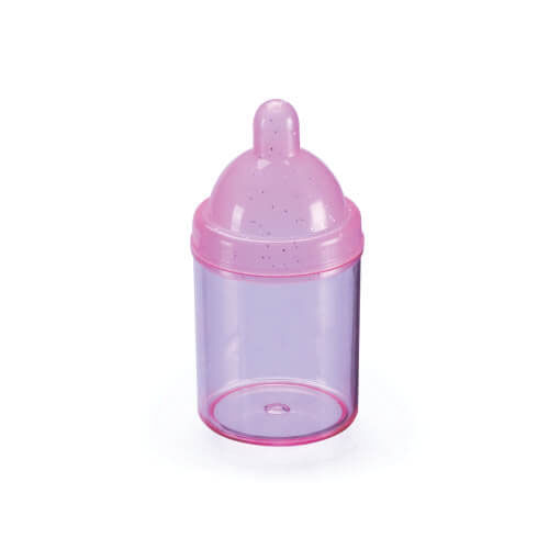 Mamadeira Transparente Tampa Rosa Bebe 10un
