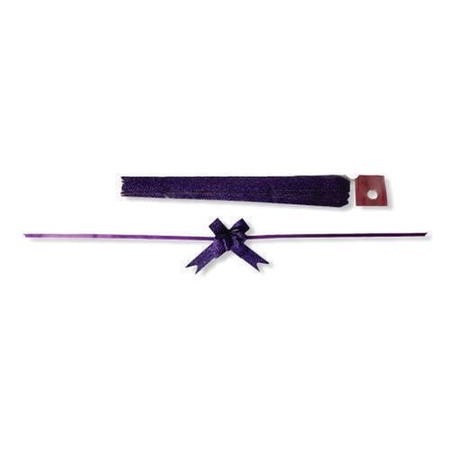 Laço Pronto Roxo Detalhe Glitter 12mm (Zw-70957) C/ 10 Un Party Time