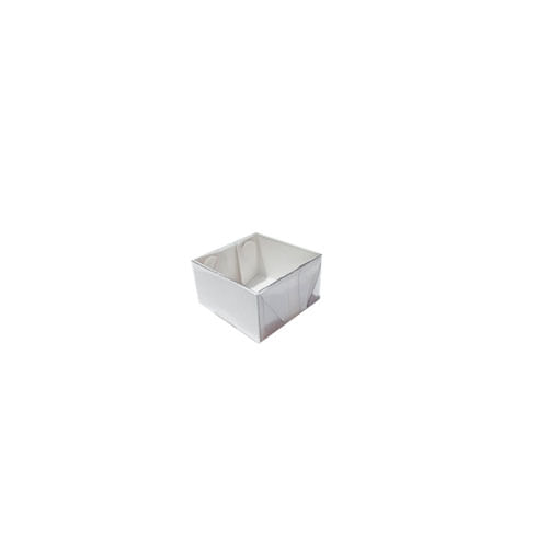 Caixa Quadrada 6x6 Branca Tampa Transparente Pct C/ 10 Un Crystal For