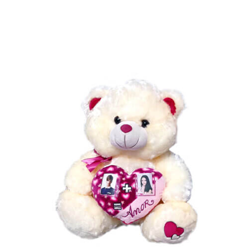 Pelucia Urso Foto Branco 42 Cm (Fe6587) Fizzy
