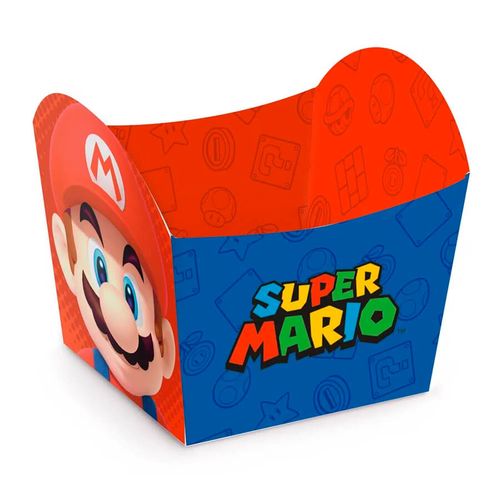 Cestinha Super Mario 5,5x5,5x6 Cm C/ 10 Un Cromus
