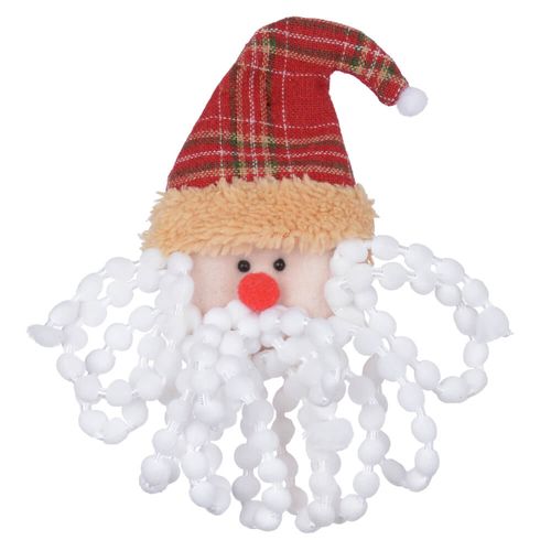 Enfeite Natal Papai Noel Pendurar Vermelho/Xadrez 20cm (73835001 ) Florarte