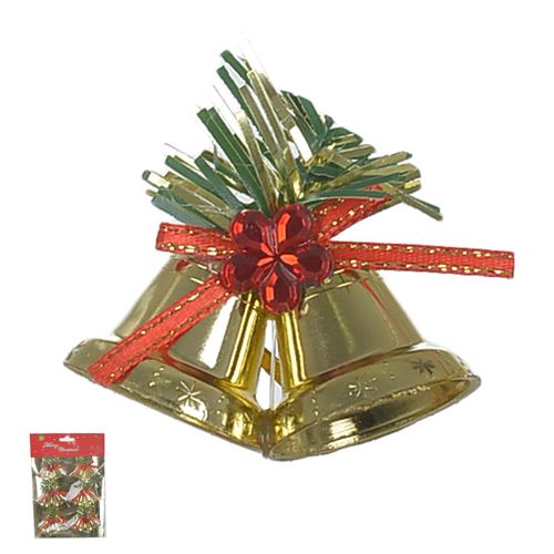 Enfeite Natal Sino 5,5cm Dourado 6un (66712001) Florarte