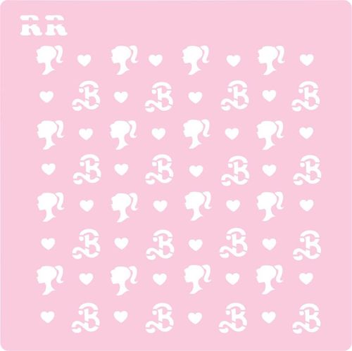 Stencil Biscoito Fundo Boneca Rr Cortadores