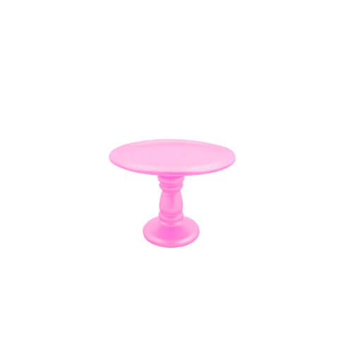 Boleira Disco Pequena Rosa Bebe Ceramica A13,5 X 23,5 Cm (8494) Elaine