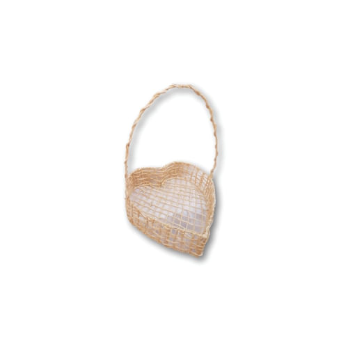 Cesta Coração Aramado Palha P (A192) Priscila