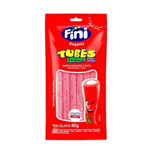 Bala Tubes Morango Citrico 40 Gr Fini
