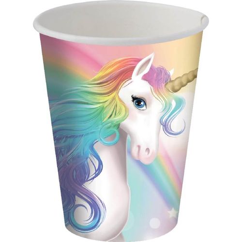 Copo Papel 200 Ml Unicornio New C/ 8 Un Festcolor
