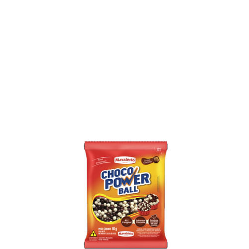 Choco Power Ball Mini Preto/Branco 80 Gr Mavalério