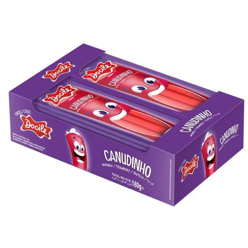 Bala Canudinho Morango 12x15 Gr Docile