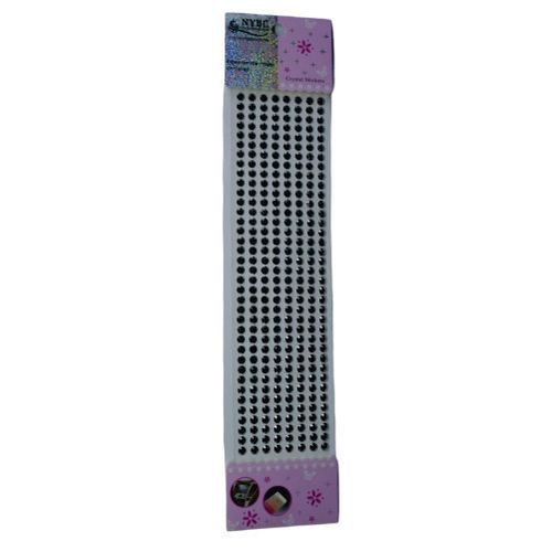 Cartela De Adesivo Meia Pedra 8 Mm Cor Prata (91485) Nybc