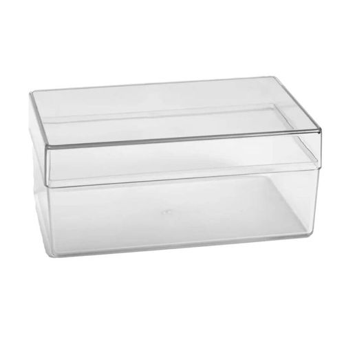 Caixa Acrilica Retangular 14,5x9,5x6,2cm Cake Box 500ml Bluestar
