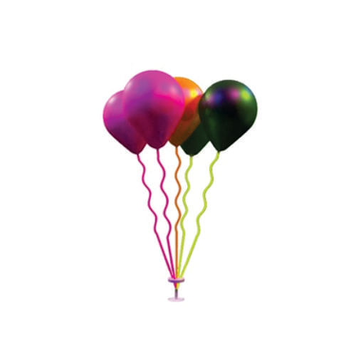 Suporte P/ Bexiga Espiral Neon Colorido (Dc1036) 30 Cm C/ 5 Haste Grintoy