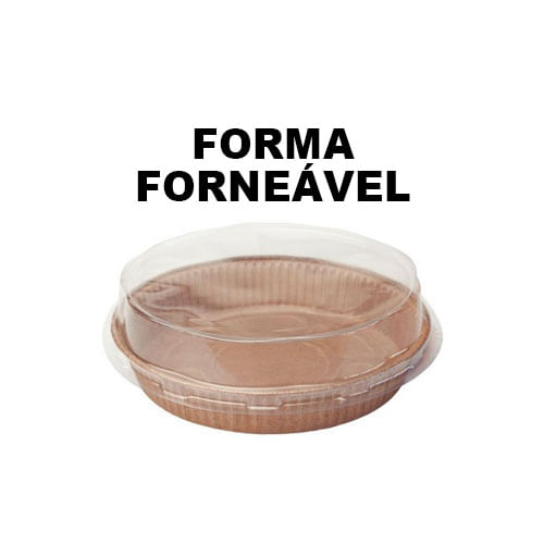 Forma Forneável P/ Torta Pie 90x20 Marrom C/ 100 Un Ecopack