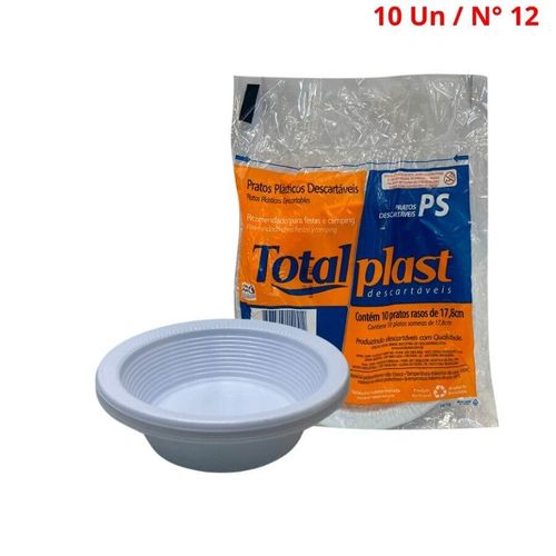 Cumbuca Descartável Branco Nº 12 C/ 10 Un Totalplast
