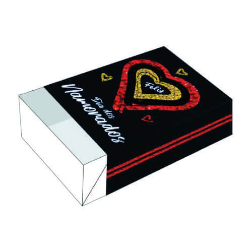 Caixa Divertida P/ 6 Doces Feliz Amor (1638) C/ 10 Un Erika