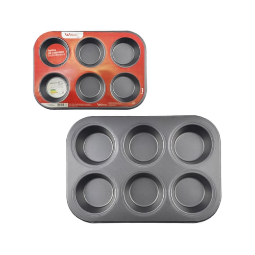 Forma Cupcake 6 Cavas 26x18x3 Cm (Wx7079) Wellmix