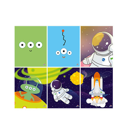 Quadrinhos Divertidos Astronauta C/ 6 Un Junco
