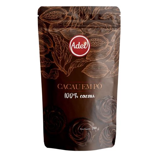 Cacau Em Po 100% 200 Gr Adel Coco