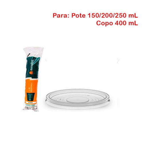 Tampa Transparente Tp-1500 (P150/200/250 E C400) C/ 50 Un Minaplast