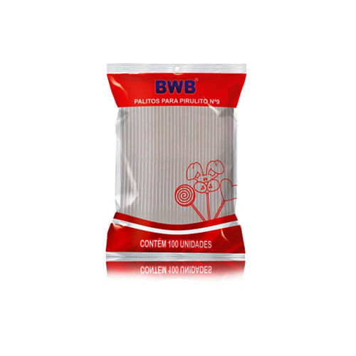 Palito Pirulito Plastico Pequeno Cristal C/ 100 Un Bwb