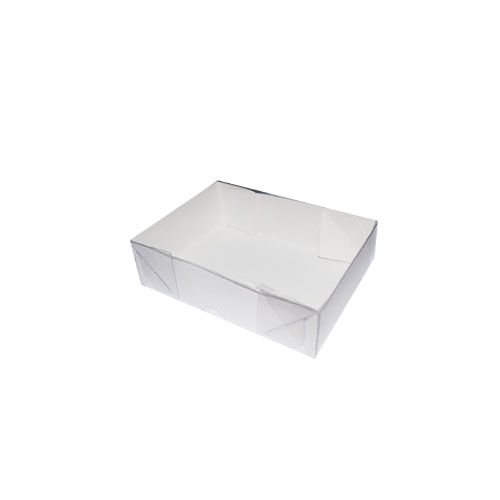 Caixa Retangular 9x12x3,5 Branca Tampa Transparente (N 2) Pct C/ 10 Un (391-B) C